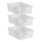 Teacher Created Resources Storage Bin, Plastic, Clear, 3 PK TCR20456 - alternate 1